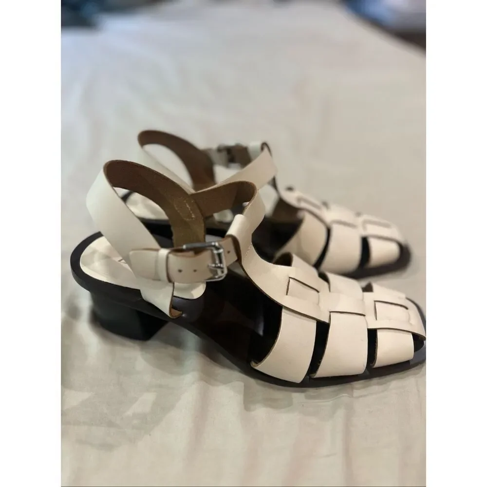 Zara Leather Cage Sandals - Picture 3 of 8